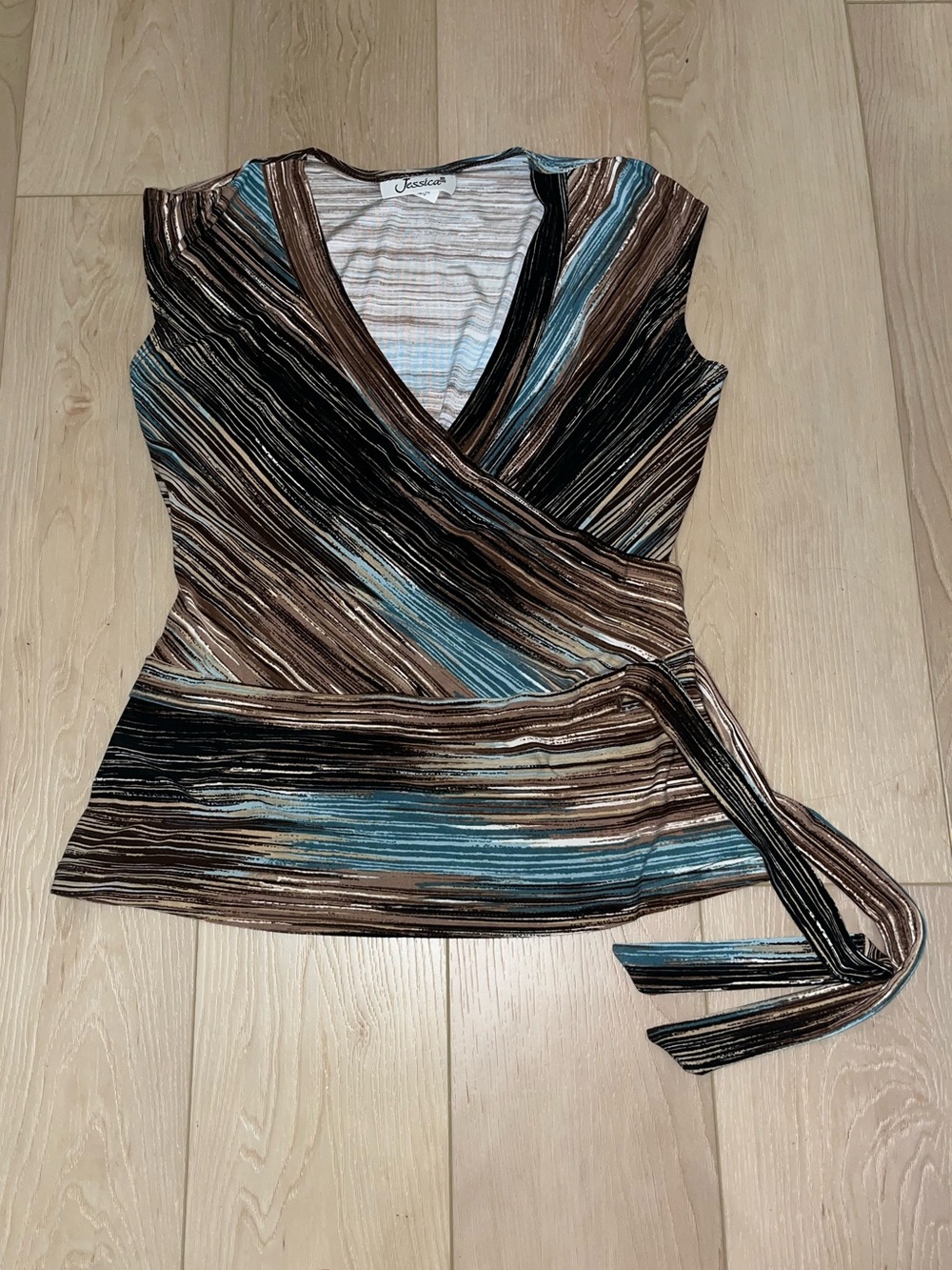 Jessica y2k front wrap top